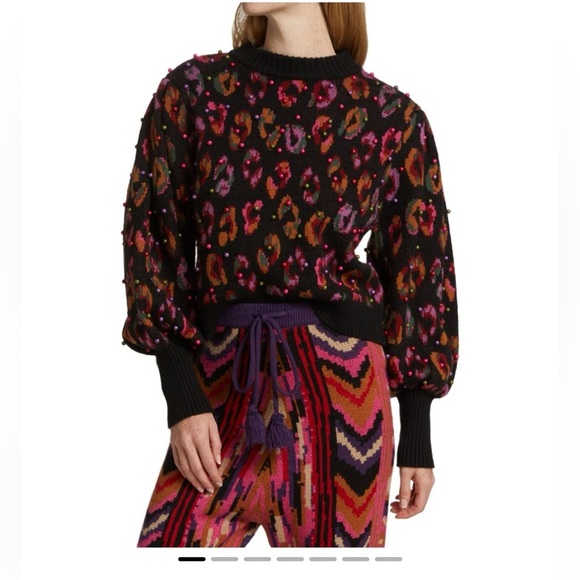 Farm Rio Colorful leopard Sweater - Picture 5 of 6